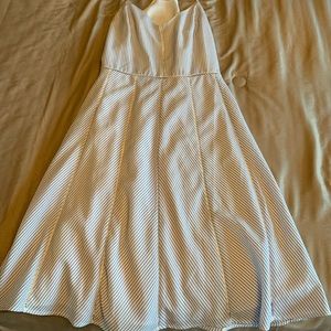 Fitted to flowey dress
